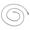 Dongguan titanium steel jewelry stainless steel necklace, fashionable and non-fading snake bone chain, 18K gold-plated round snake chain, titanium steel plain chain Item Picture